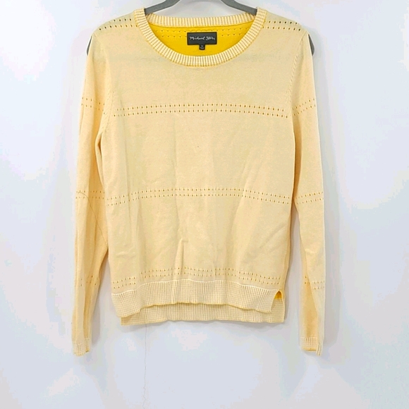 Michael stars reversible yellow sweater. Size xs - Picture 2 of 5